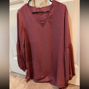Maurices Mauve Flowy Top With Cover Size L